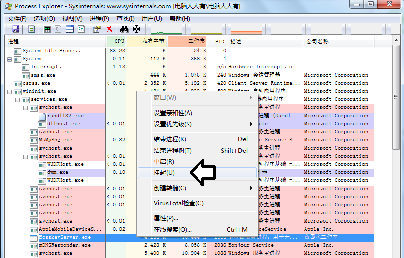 Process Explorer的具体使用说明