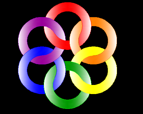 AutoCAD制作彩色六连环图形的操作方法