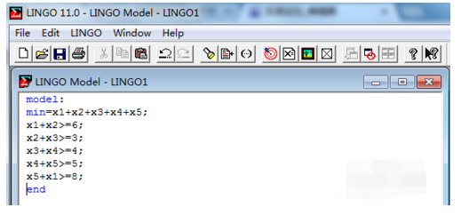 lingo求解整数规划的操作方法
