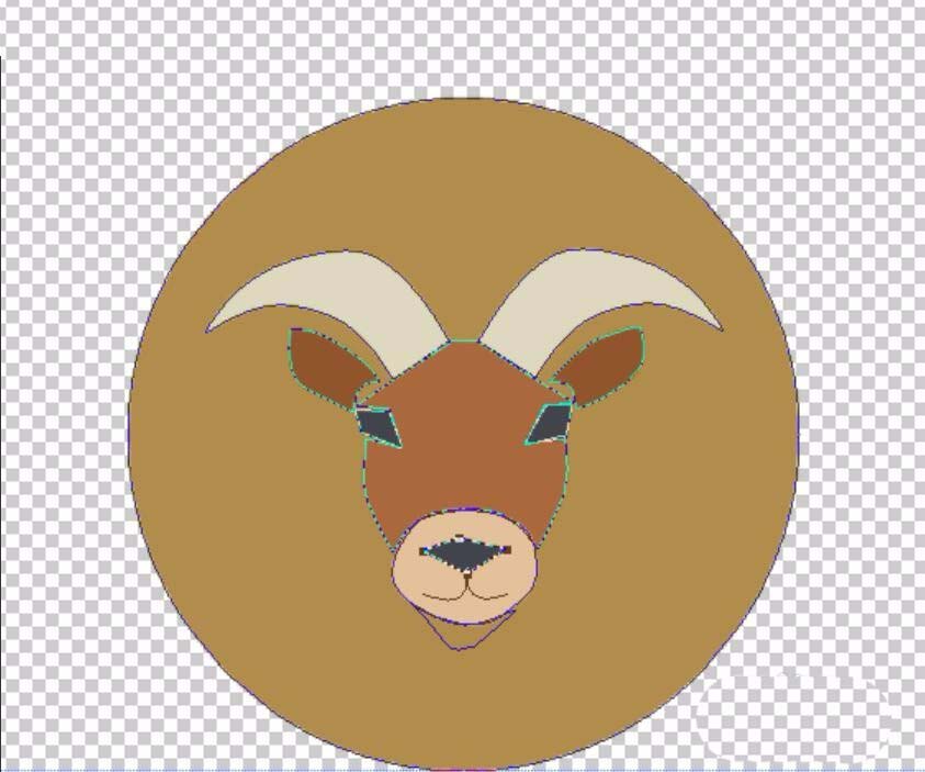 ps手绘圆形金牛座图案的详细操作