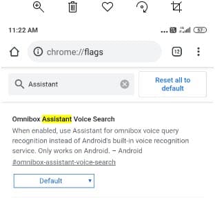 Android版Chrome Canary于Omnibox里测试语音搜索功能