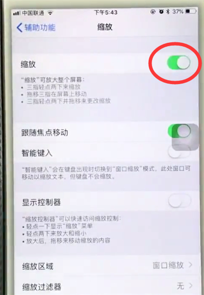 苹果6plus中使用缩放的操作步骤