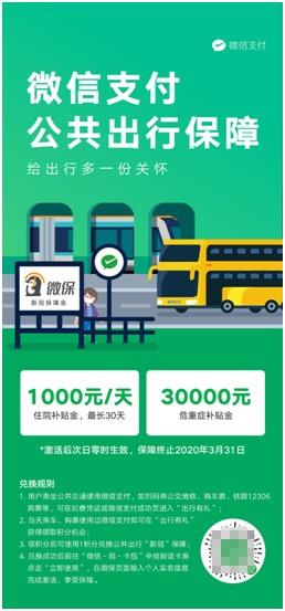 微信上线新冠肺炎保!1积分兑换 最高补3W