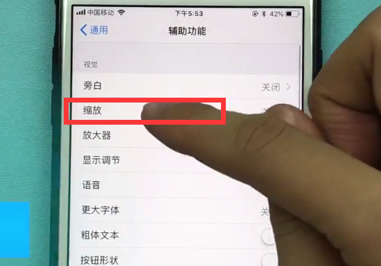 苹果手机中屏幕缩放的简单步骤