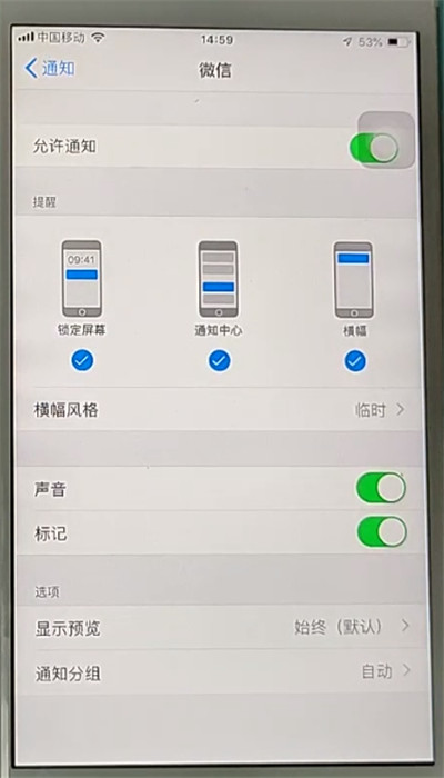 苹果手机中关闭通知亮屏的方法步骤