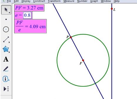 几何画板使用椭圆第二定义使用方法