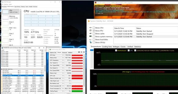 10核心i9-10900K极限烤机：功耗235W以上