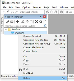 SecureCRT删除会话操作方法