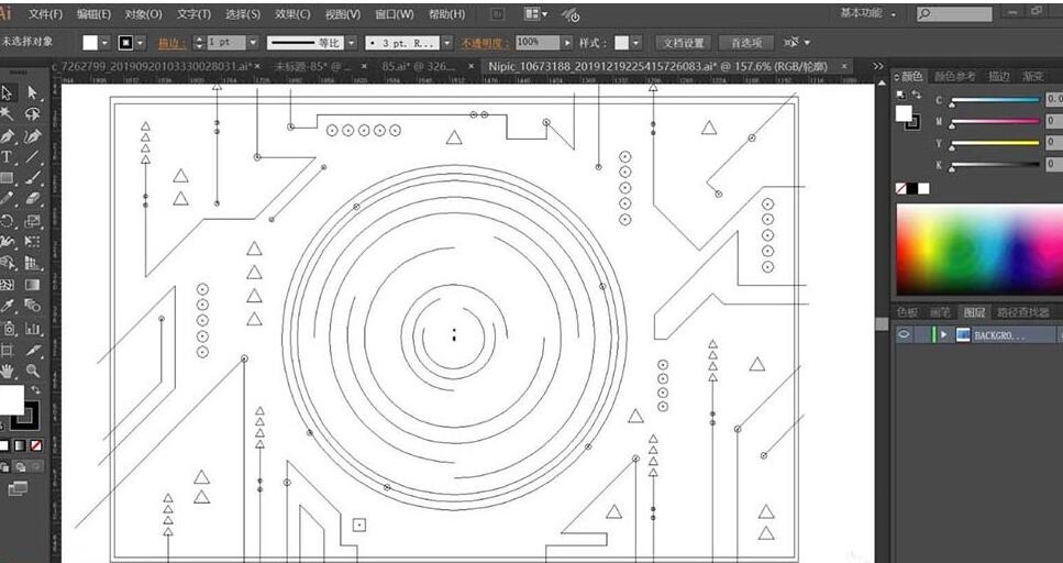 ai制作电子电路矢量背景图的详细方法