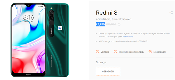 Redmi 8系列售于印度四连涨：越卖越贵！