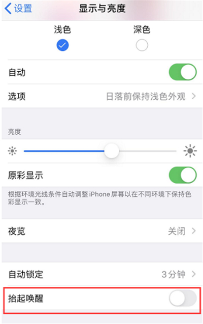 苹果se2中关闭自动亮屏的方法步骤