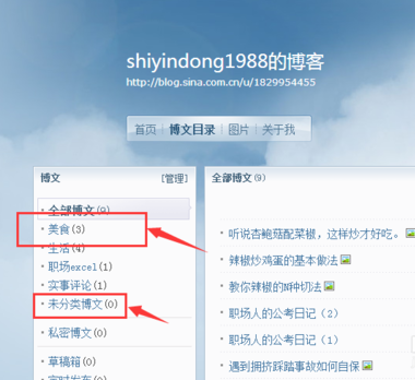 新浪博客里修改已发布博文分类的教程步骤
