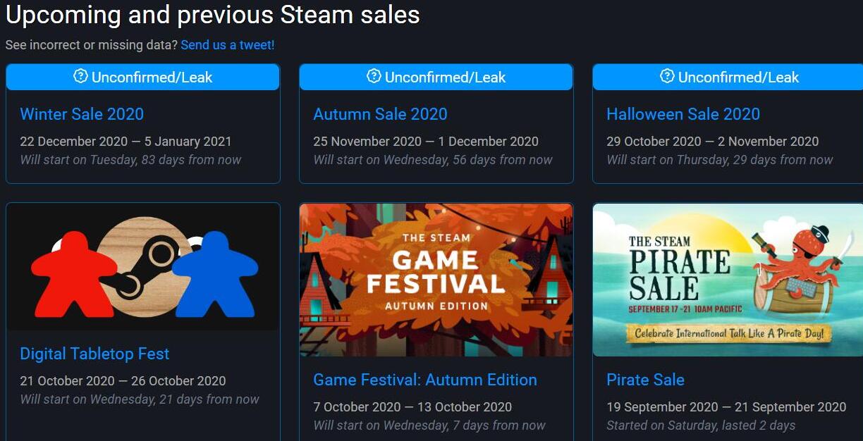 Steam今年万圣节秋促和冬促日期爆料 准备好买买买了吗？