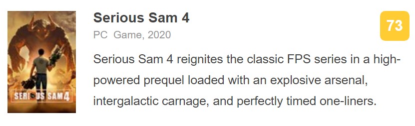 IGN为《英雄萨姆4》打分：5分