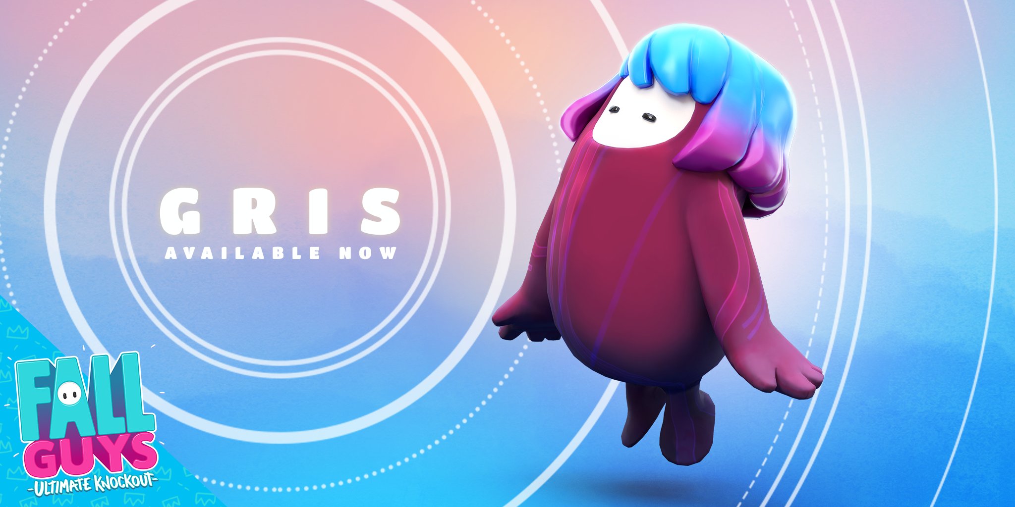 《糖豆人》联动《Gris》新皮肤 炫彩小可爱现登场