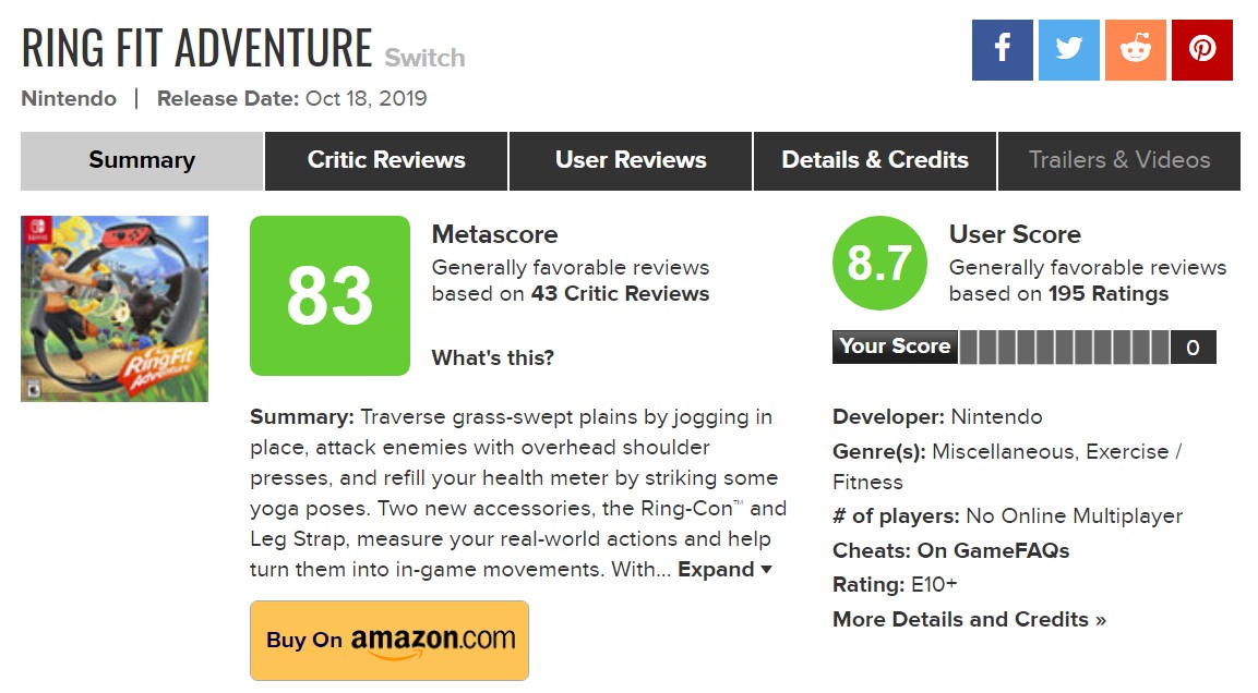 《健身环大冒险》进行评测 运动与游戏完美结合