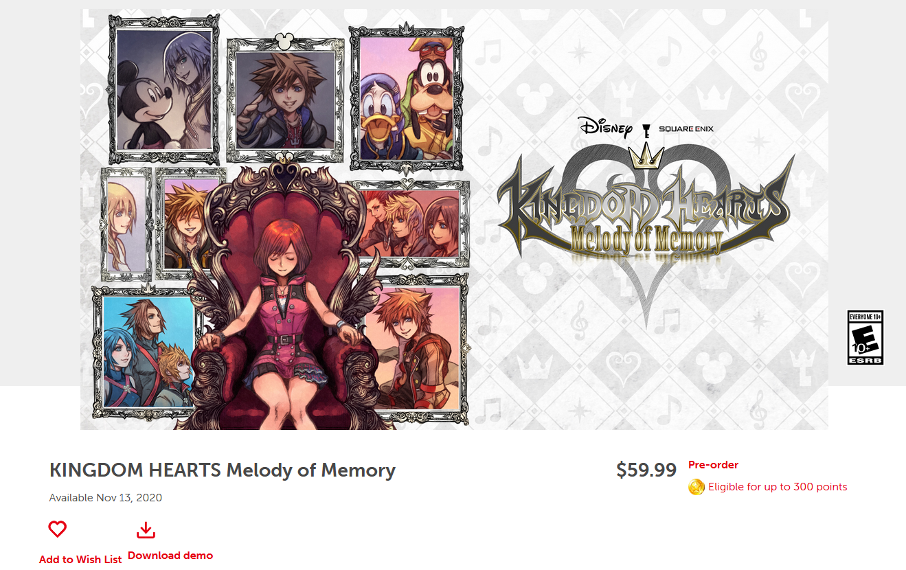 《王国之心：回忆旋律》DEMO上线 6首乐曲等你来体验！