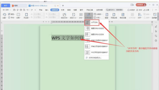 WPS文字方向如何修改 WPS文字方向修改方法