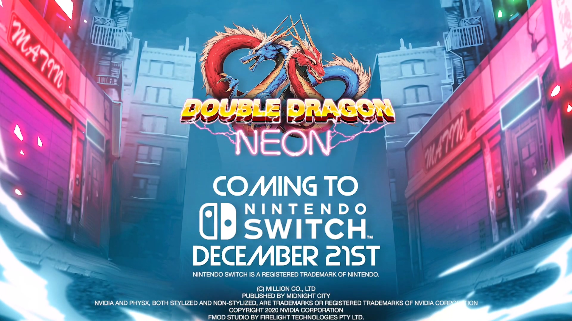 《双截龙：彩虹》将于12月21日登陆Switch