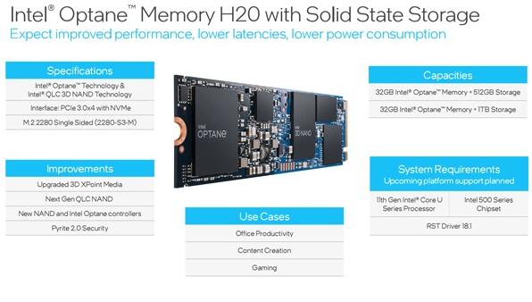 英特尔发布第二代傲腾混合固态盘 “H20” 进一步为 PC 提速