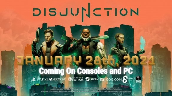 赛博朋克风冒险游戏《Disjunction》1月28日发售