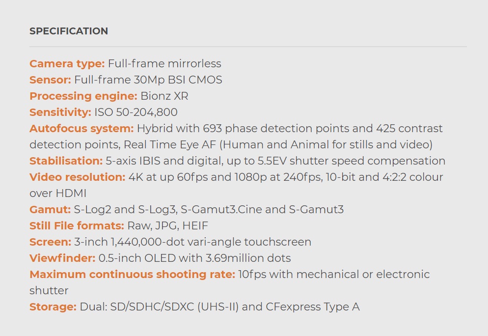 camerajabber曝光了A7 IV 参数：搭载 Bionz XR 处理器 4K 60fps 视频拍摄