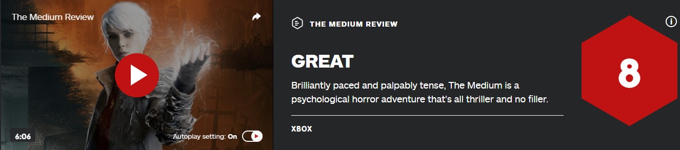 《灵媒》IGN 8分：令人向往的心理恐怖作品