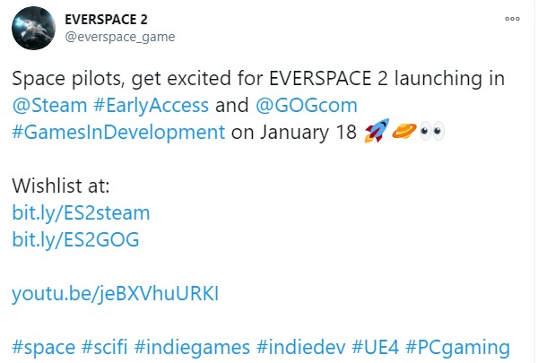 EA版《永恒空间2》1月18日推出 登陆Steam和GOG