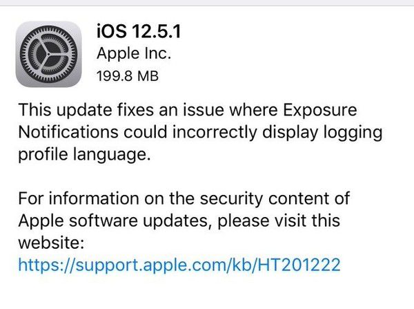 苹果发布 iOS 12.5.1正式版系统更新 适用于iPhone6等老款机型