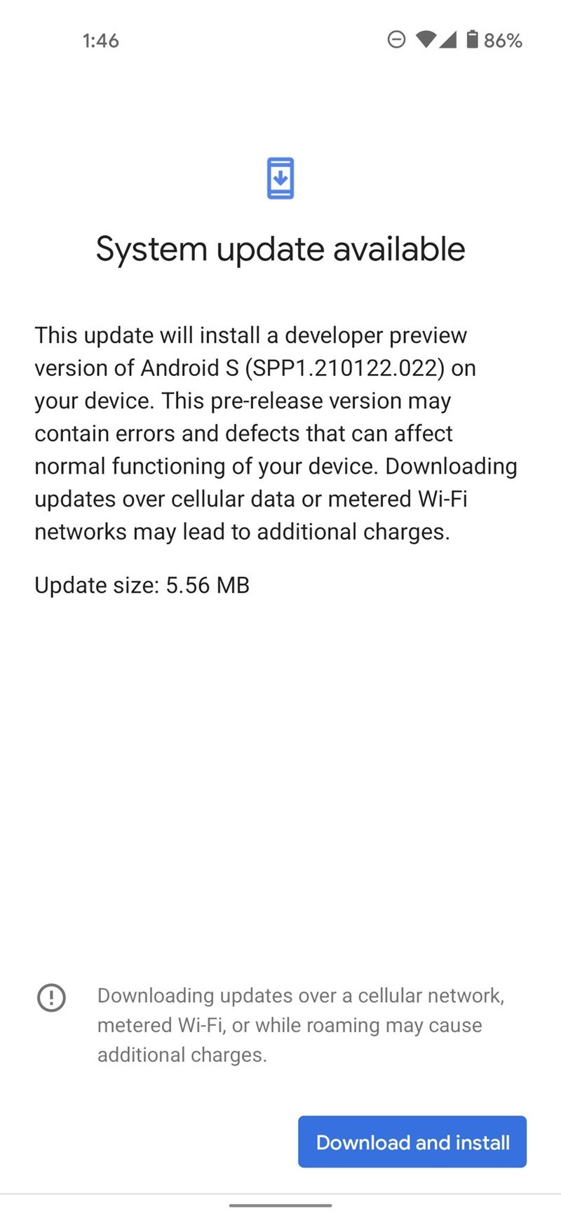谷歌发布 Android 12 开发者预览版 Beta 1.1 版本