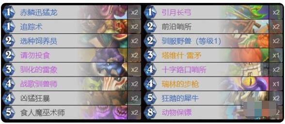 炉石传说贫瘠之地狂暴保镖猎怎么组?炉石传说贫瘠之地狂暴保镖猎卡组搭配