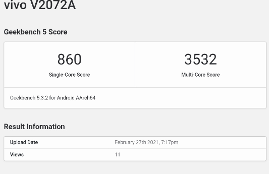 vivo S9首个Geekbench 5跑分出炉：多核性能赶超骁龙870