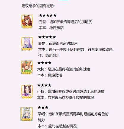 赛马娘无声铃鹿继承哪些被动?赛马娘手游无声铃鹿固有被动继承建议