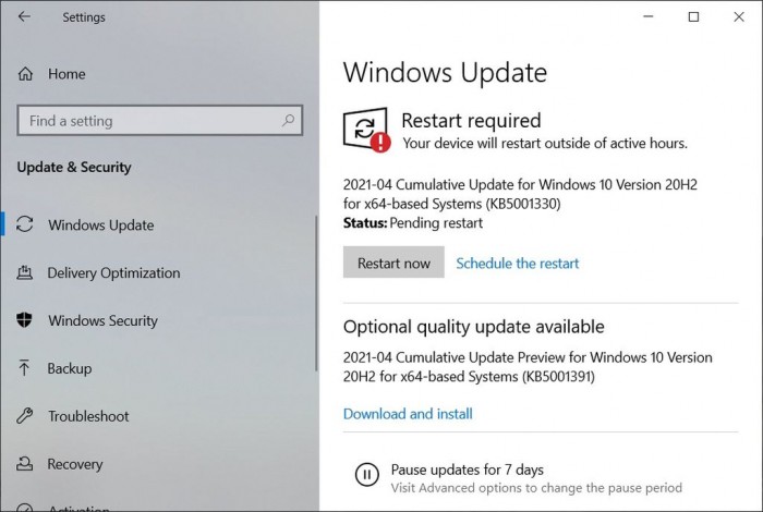 Windows 10 发布 KB5001391 Build 19042.964累积更新