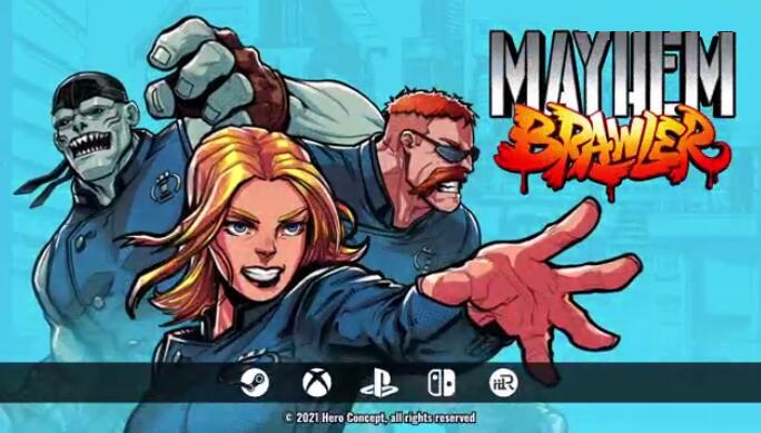 街机清版动作游戏《Mayhem Brawler》上架Steam 8月18日发售支持简中