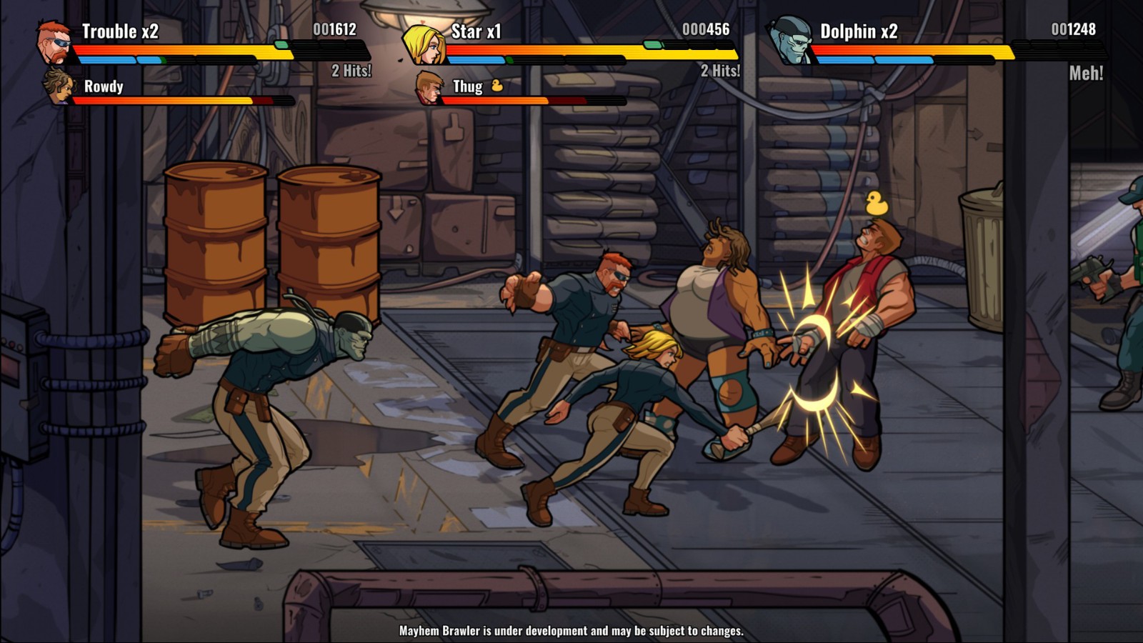 街机清版动作游戏《Mayhem Brawler》上架Steam 8月18日发售支持简中