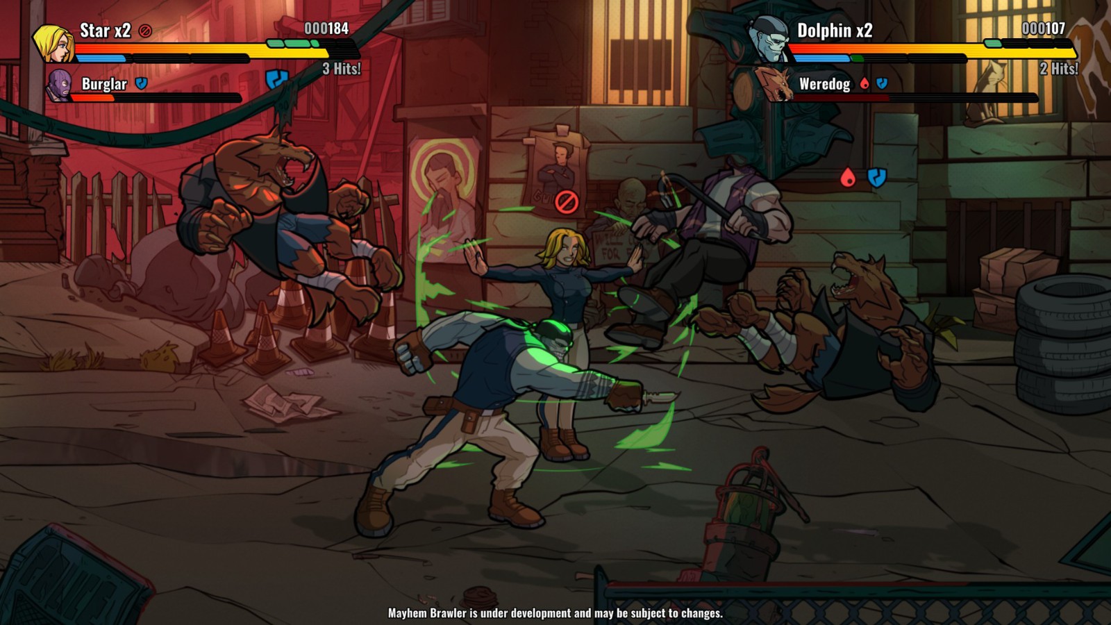 街机清版动作游戏《Mayhem Brawler》上架Steam 8月18日发售支持简中