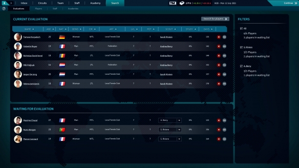 网球经理人模拟游戏《网球经理2021》Steam抢先体验 限时折扣价153元