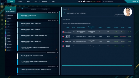 网球经理人模拟游戏《网球经理2021》Steam抢先体验 限时折扣价153元