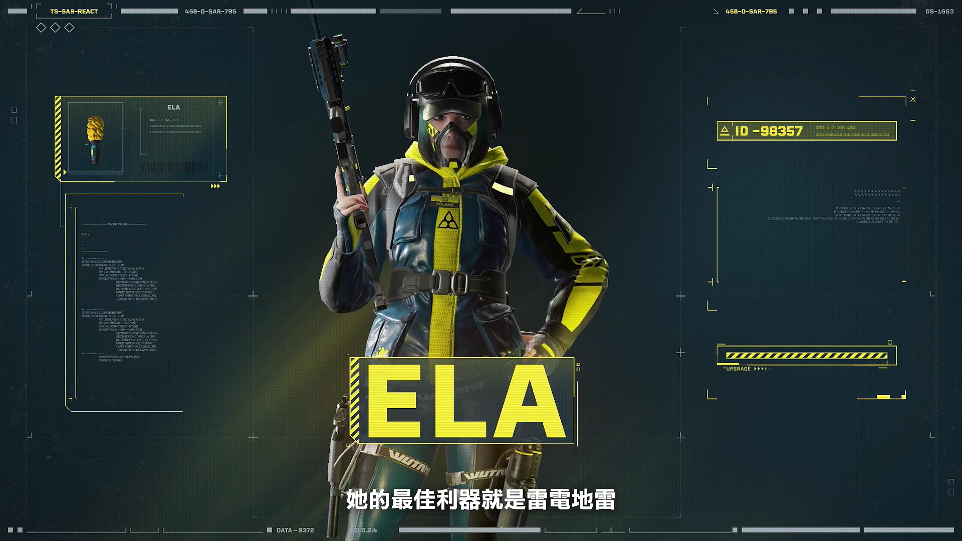 《彩虹六号：异种》“认识 REACT 特勤干员”系列影集之干员ELA