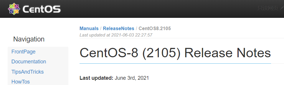 CentOS 发布 8.4（ 2105） 版本更新