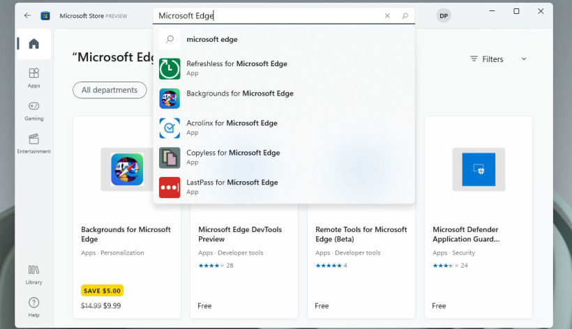 Edge 浏览器扩展上架微软 Win11 应用商店