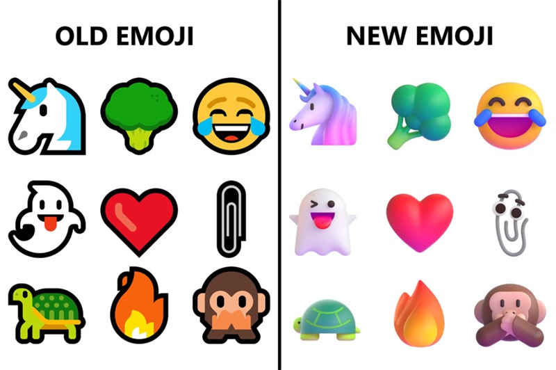 微软公布 Windows 11 全新 Emoji 表情符号系统 基于 Fluent 流畅设计