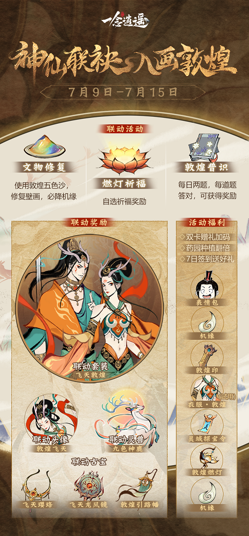 《一念逍遥》联动敦煌博物馆上线新资料片 开启敦煌修仙奇遇