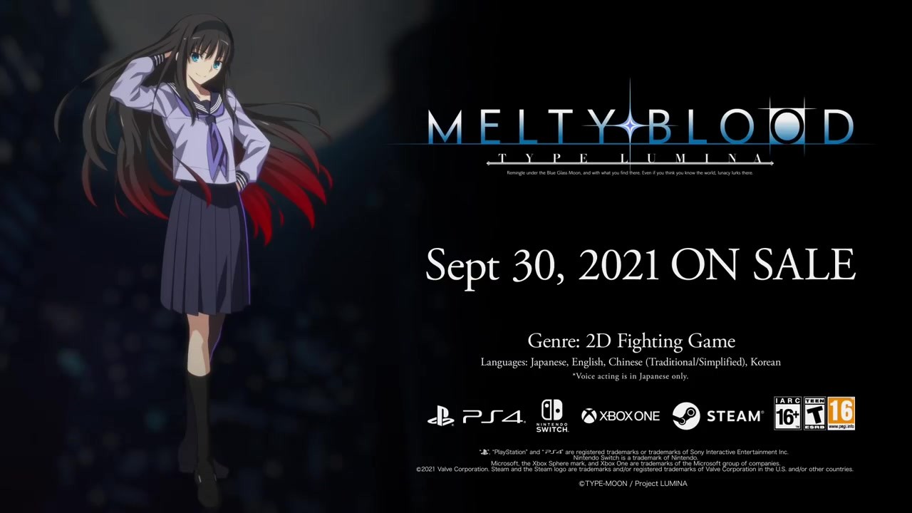 格斗游戏《Melty Blood: Type Lumina》角色远野秋叶预告介绍