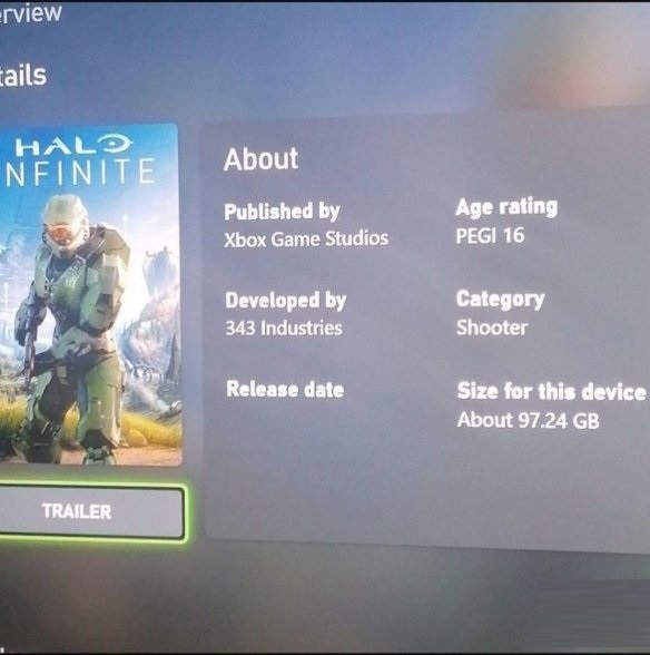 《光环：无限》游戏容量大小曝光 近100GB