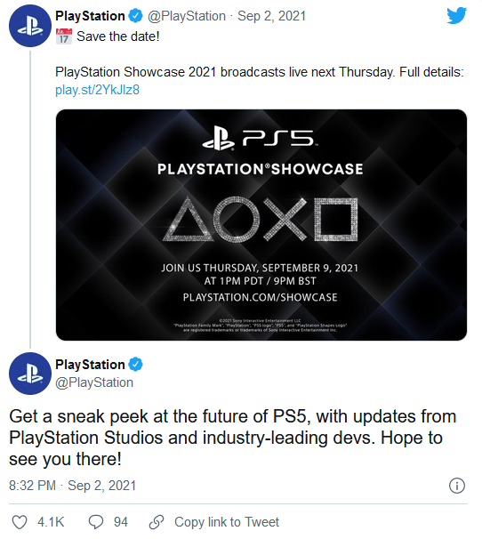 索尼 PlayStation 展示会9月9日举行 可窥视PS5未来