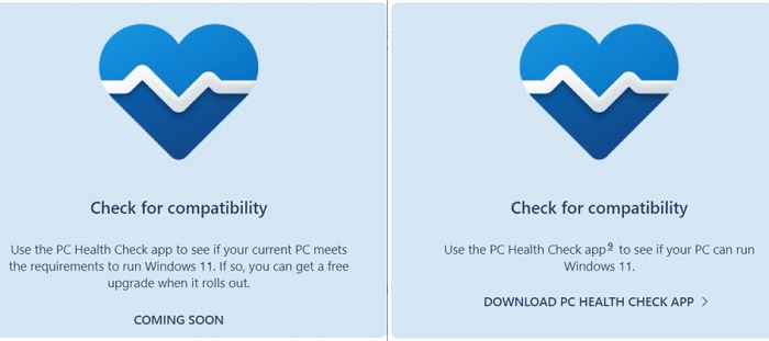 微软 PC 健康检查工具正式上线官网