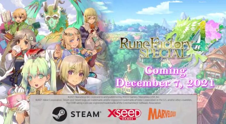 《符文工房4特别版》12月8日登陆Steam、PS和Xbox