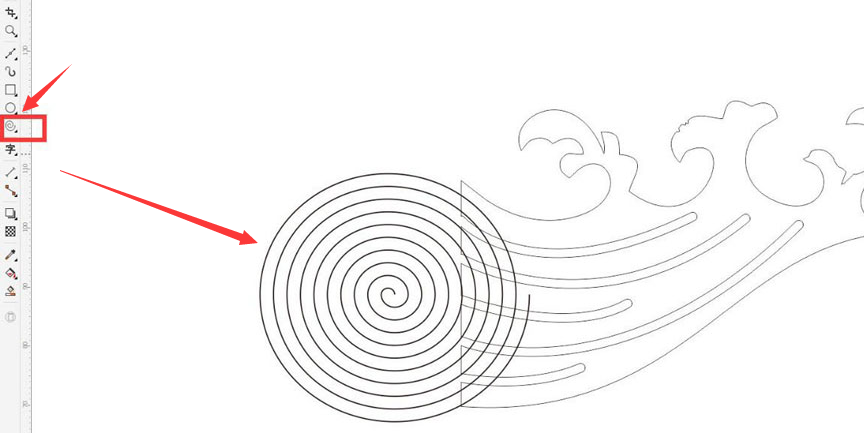 cdr怎么画波浪花纹？cdr贝塞尔工具绘制浪花教程分享